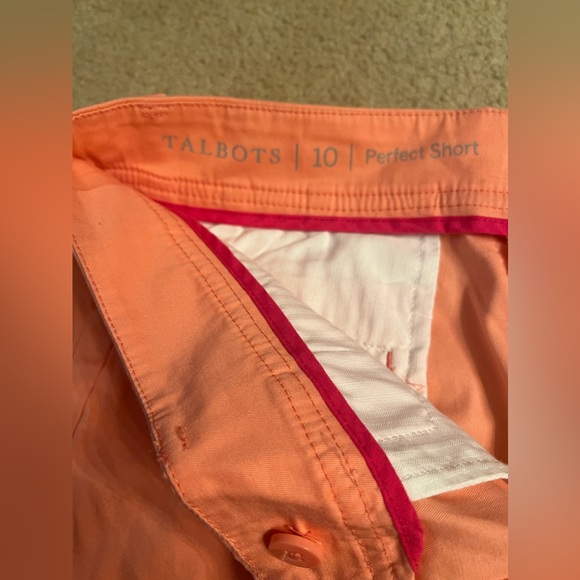 Talbots Peach/Orange Perfect Shorts size 10 - Picture 6 of 8